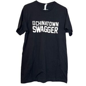 Bella + Canvas China Town Swagger Short Sleeve Crew Neck Black T-Shirt Medium